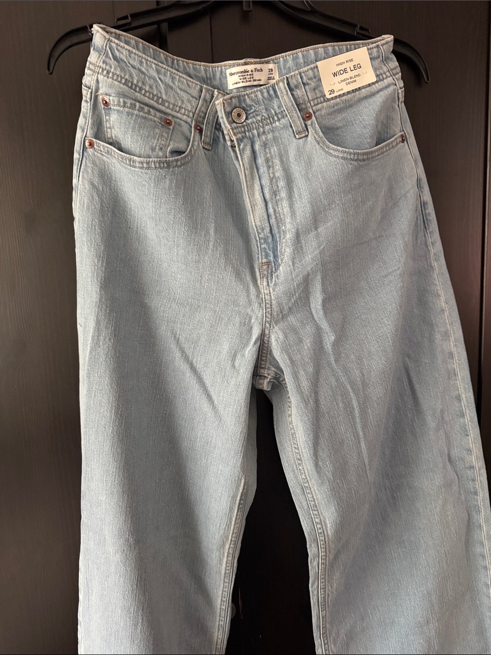 Abercrombie & Fitch Light Blue Wide Leg Jeans